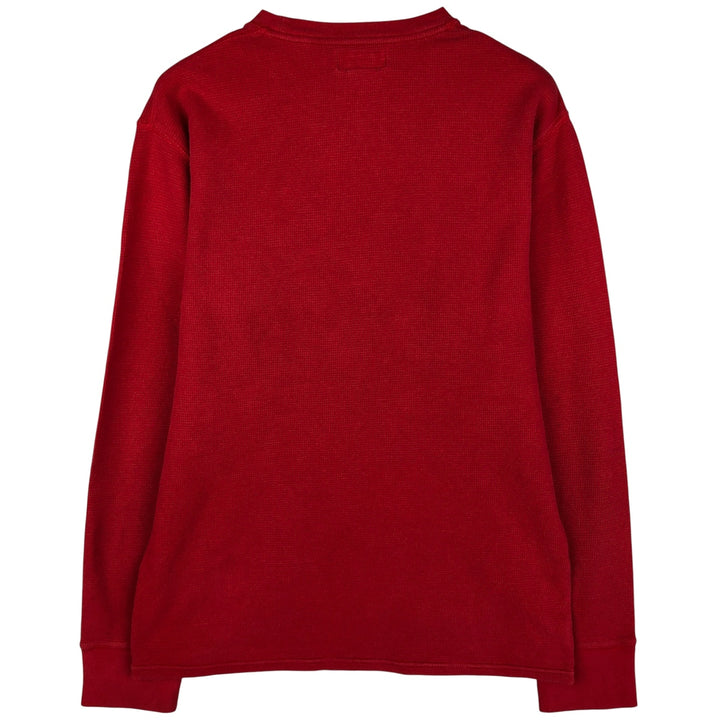Ralph Lauren POLO RALPH LAUREN Thermal Long T-Shirt, Men's Size M cotton red type Vintage Second Hand