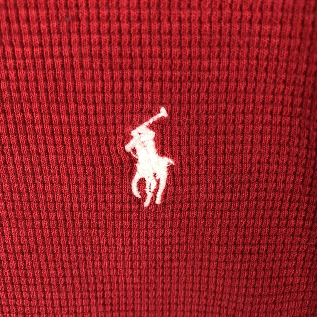 Ralph Lauren POLO RALPH LAUREN Thermal Long T-Shirt, Men's Size M cotton red type Vintage Second Hand