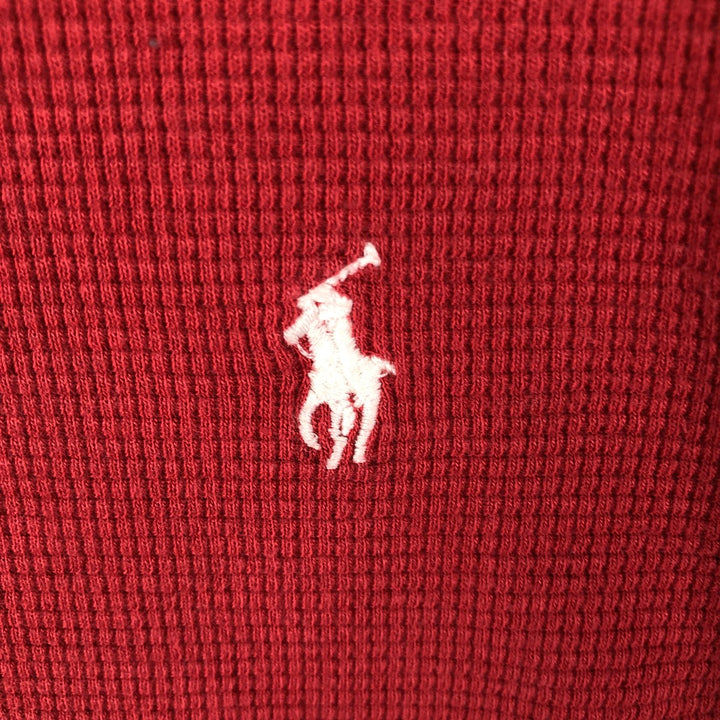 Ralph Lauren POLO RALPH LAUREN Thermal Long T-Shirt, Men's Size M cotton red type Vintage Second Hand