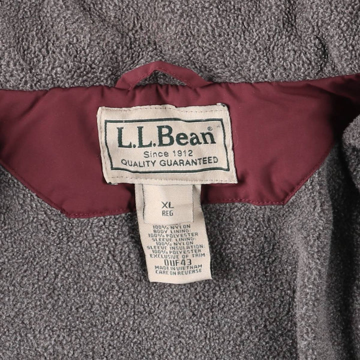 90s-00'S LLBean Men's XL Vintage Padded Puffer Jacket Nylon red type Vintage Second Hand