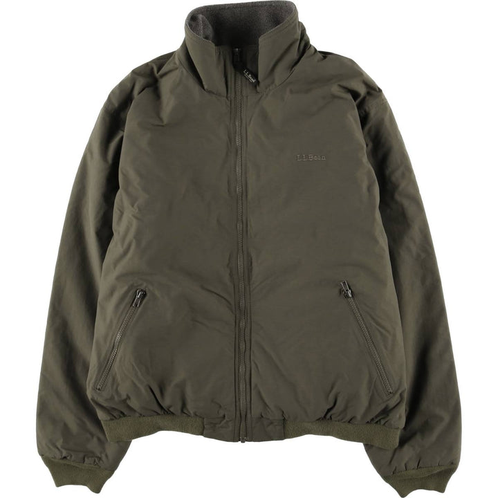 90s-00'S LLBean Men's XXL Vintage Padded Puffer Jacket Nylon Khaki type Vintage Second Hand