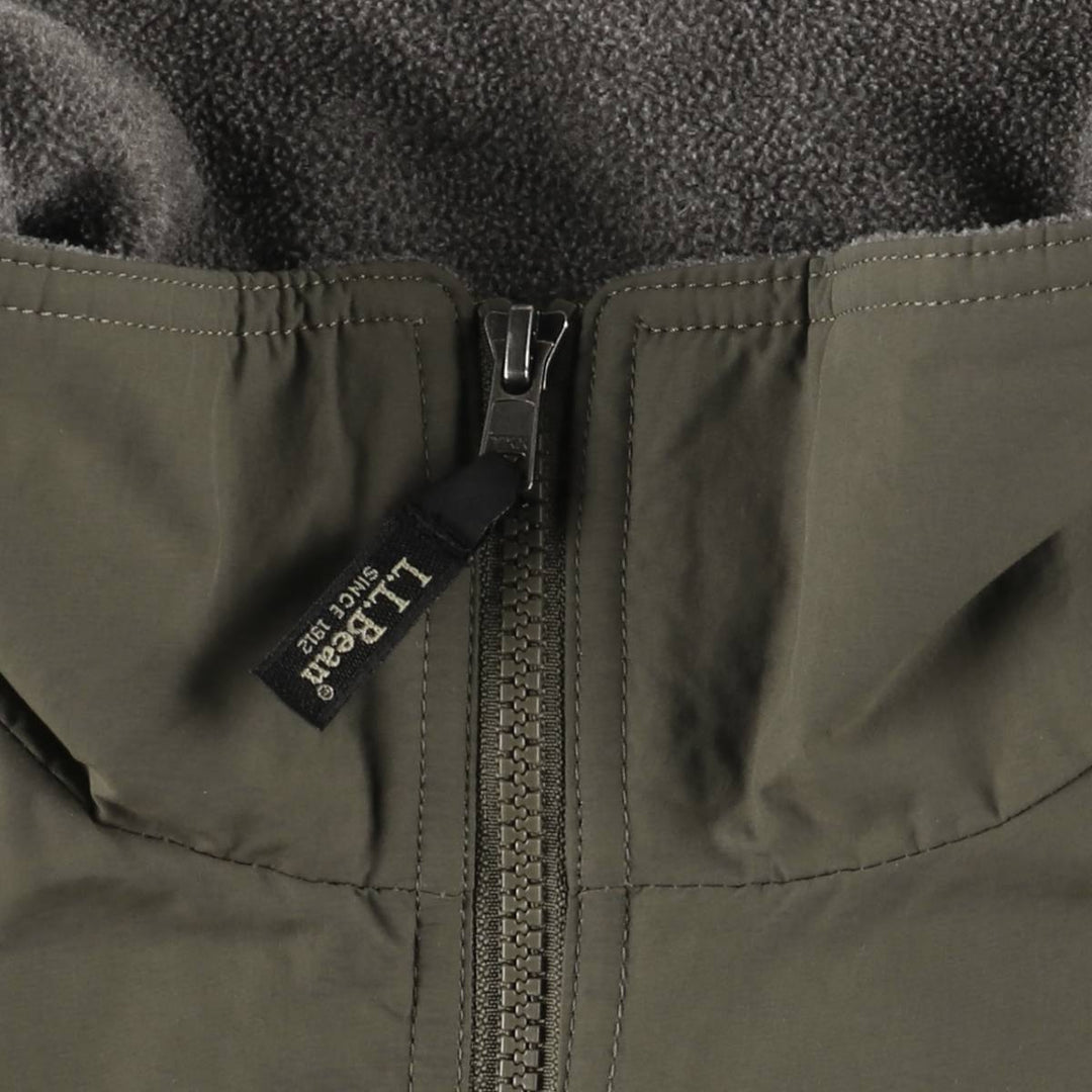 90s-00'S LLBean Men's XXL Vintage Padded Puffer Jacket Nylon Khaki type Vintage Second Hand