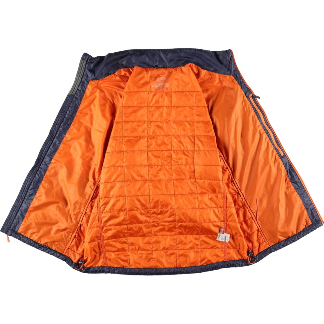 LLBean Men's Padded Puffer Jacket, Size M recycled polyester navy blue type Vintage Second Hand