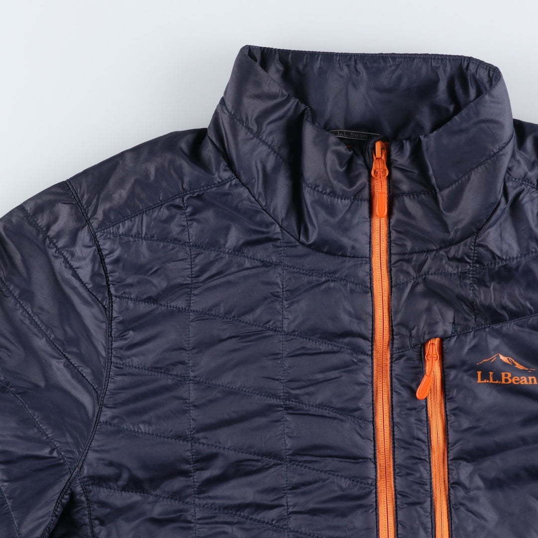 LLBean Men's Padded Puffer Jacket, Size M recycled polyester navy blue type Vintage Second Hand