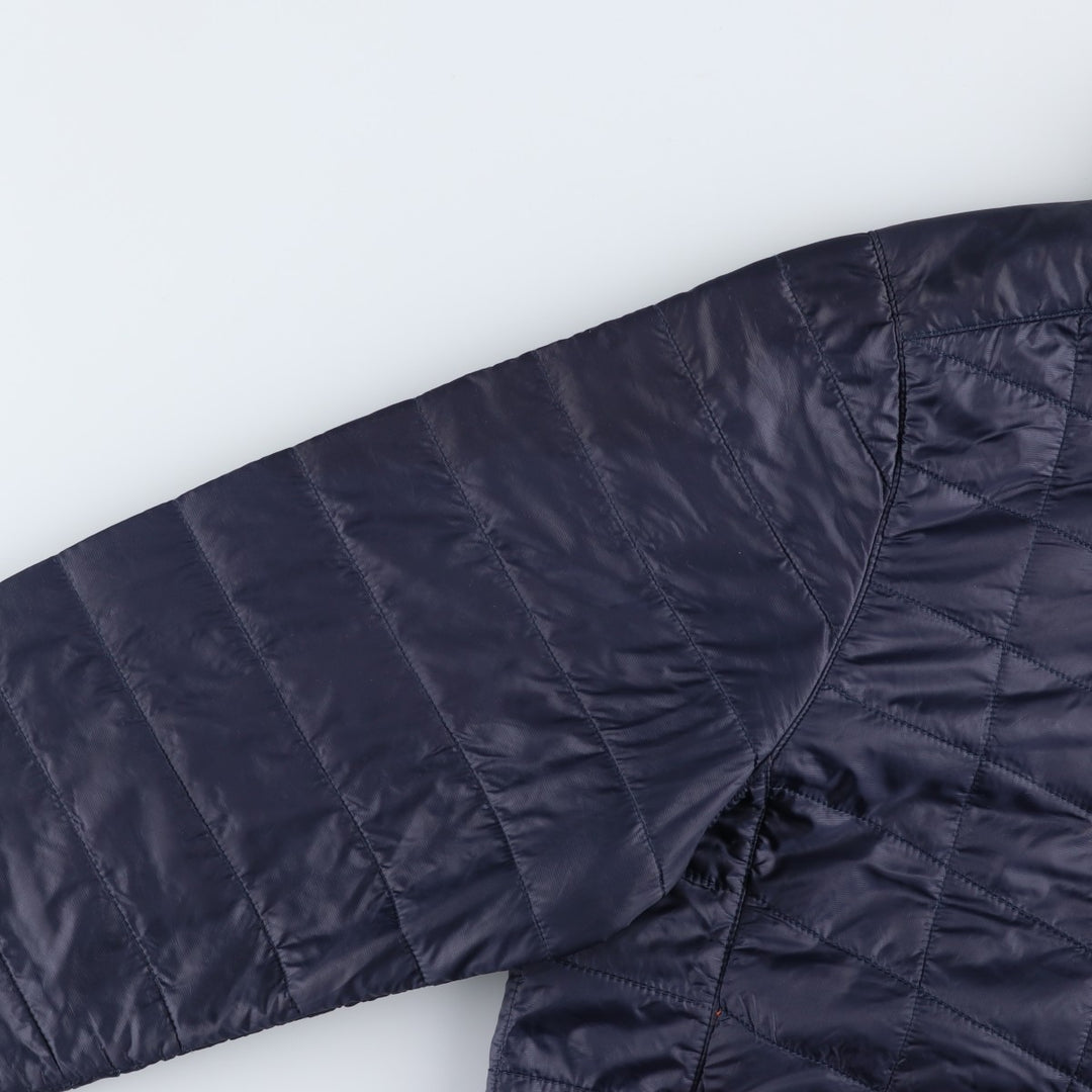 LLBean Men's Padded Puffer Jacket, Size M recycled polyester navy blue type Vintage Second Hand