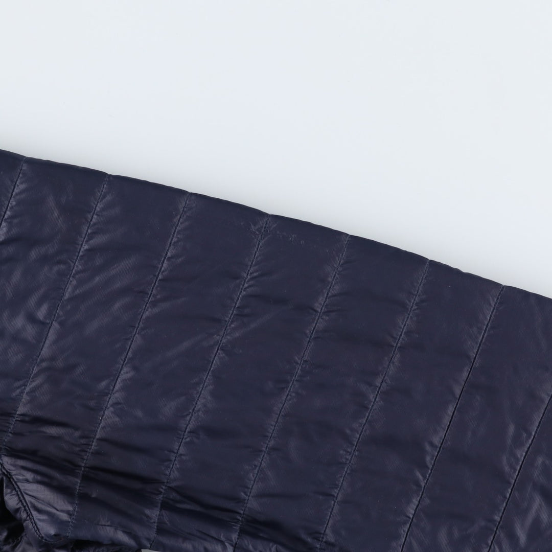 LLBean Men's Padded Puffer Jacket, Size M recycled polyester navy blue type Vintage Second Hand