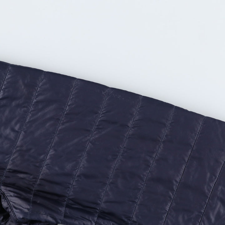 LLBean Men's Padded Puffer Jacket, Size M recycled polyester navy blue type Vintage Second Hand