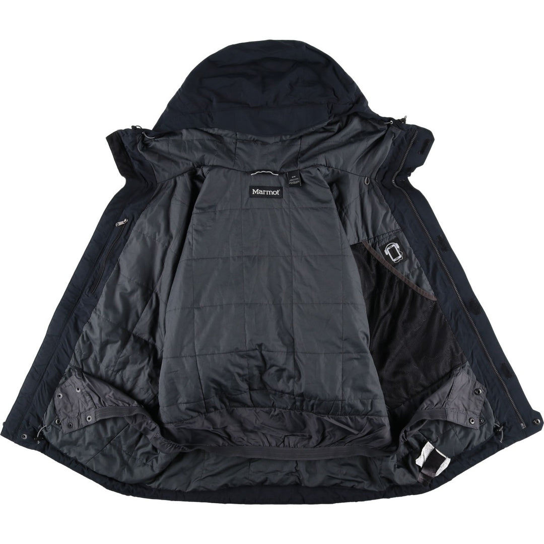 2000'S Marmot padded parka/puffer jacket, men's size M Nylon black type Vintage Second Hand