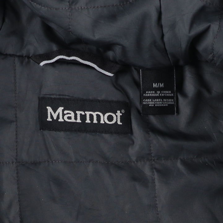 2000'S Marmot padded parka/puffer jacket, men's size M Nylon black type Vintage Second Hand
