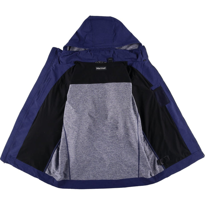2000'S Marmot Hooded Softshell Jacket, Men's XXL Nylon Purple type blue-purple Vintage Second Hand