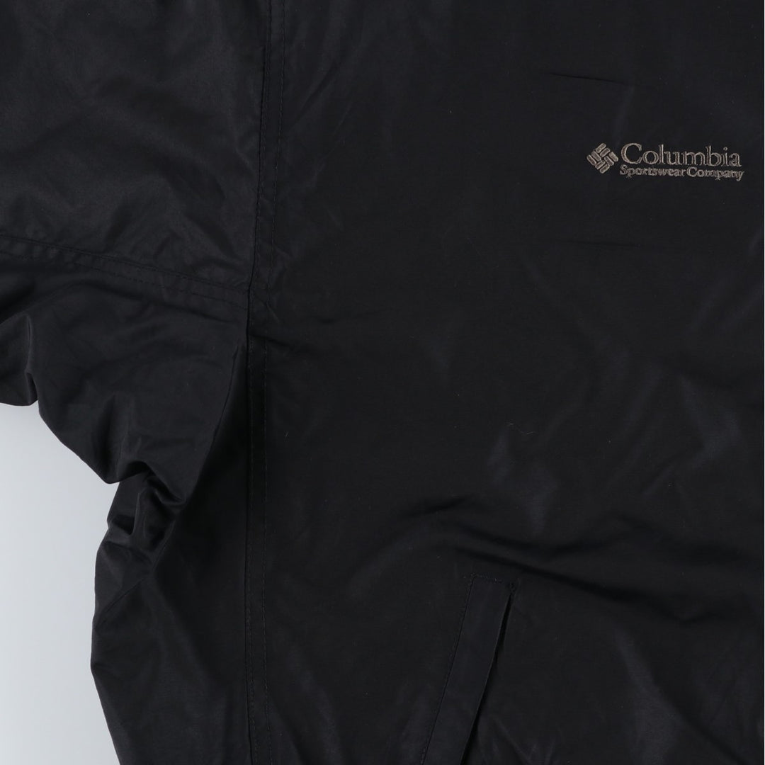 00'S Columbia padded jacket, puffer jacket, men's XL size Nylon black type Vintage Second Hand