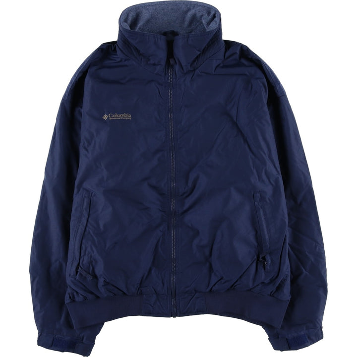 90s-00'S Columbia Men's XL Padded Puffer Jacket Nylon Navy blue Vintage Second Hand