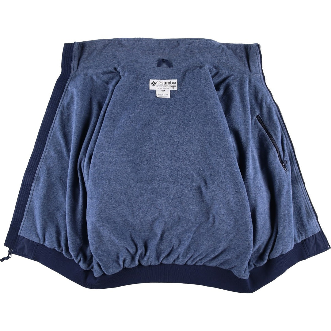 90s-00'S Columbia Men's XL Padded Puffer Jacket Nylon Navy blue Vintage Second Hand