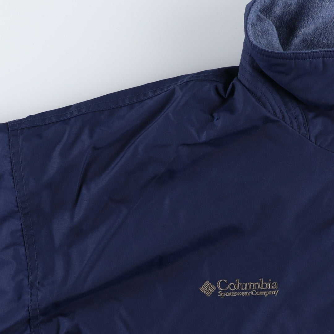 90s-00'S Columbia Men's XL Padded Puffer Jacket Nylon Navy blue Vintage Second Hand