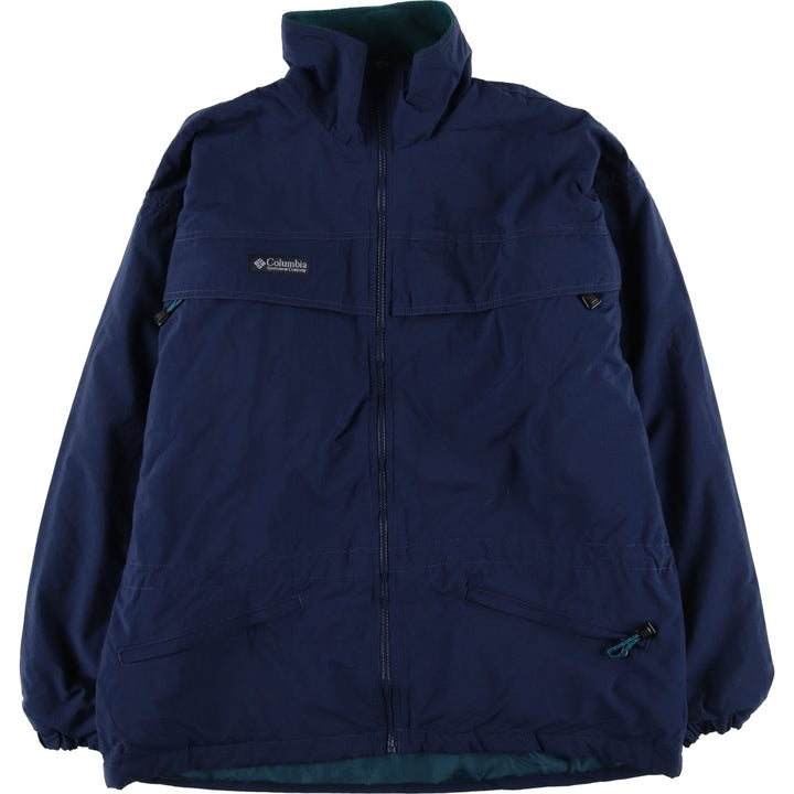 2000'S Columbia padded puffer jacket, men's size L Nylon navy blue type Vintage Second Hand