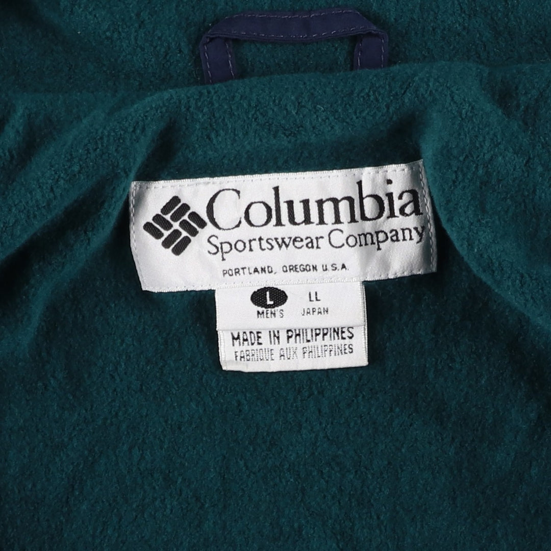 2000'S Columbia padded puffer jacket, men's size L Nylon navy blue type Vintage Second Hand