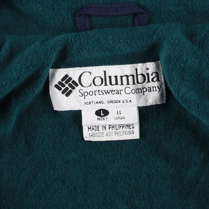 2000'S Columbia padded puffer jacket, men's size L Nylon navy blue type Vintage Second Hand