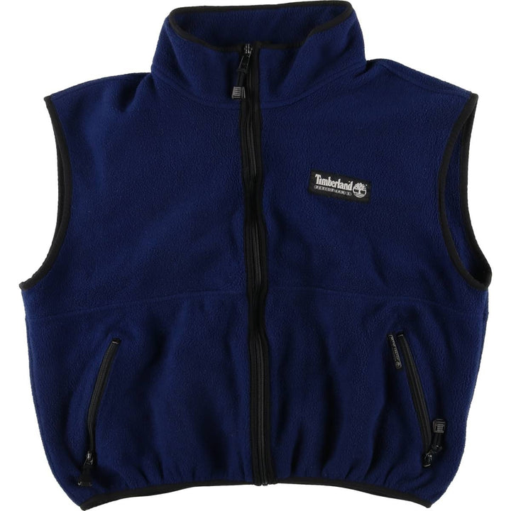 Vintage 90s-00'S Timberland Performance Fleece Vest, Made in USA, Men's Size Large polyester navy blue type Vintage Second Hand