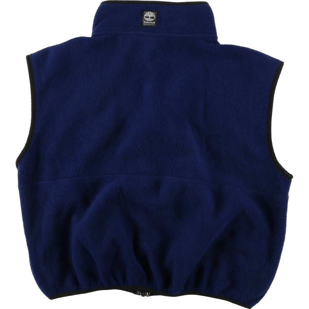 Vintage 90s-00'S Timberland Performance Fleece Vest, Made in USA, Men's Size Large polyester navy blue type Vintage Second Hand