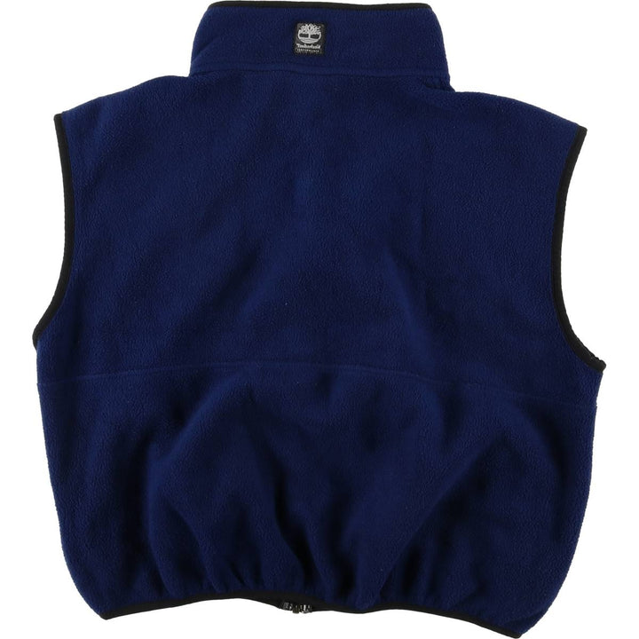Vintage 90s-00'S Timberland Performance Fleece Vest, Made in USA, Men's Size Large polyester navy blue type Vintage Second Hand