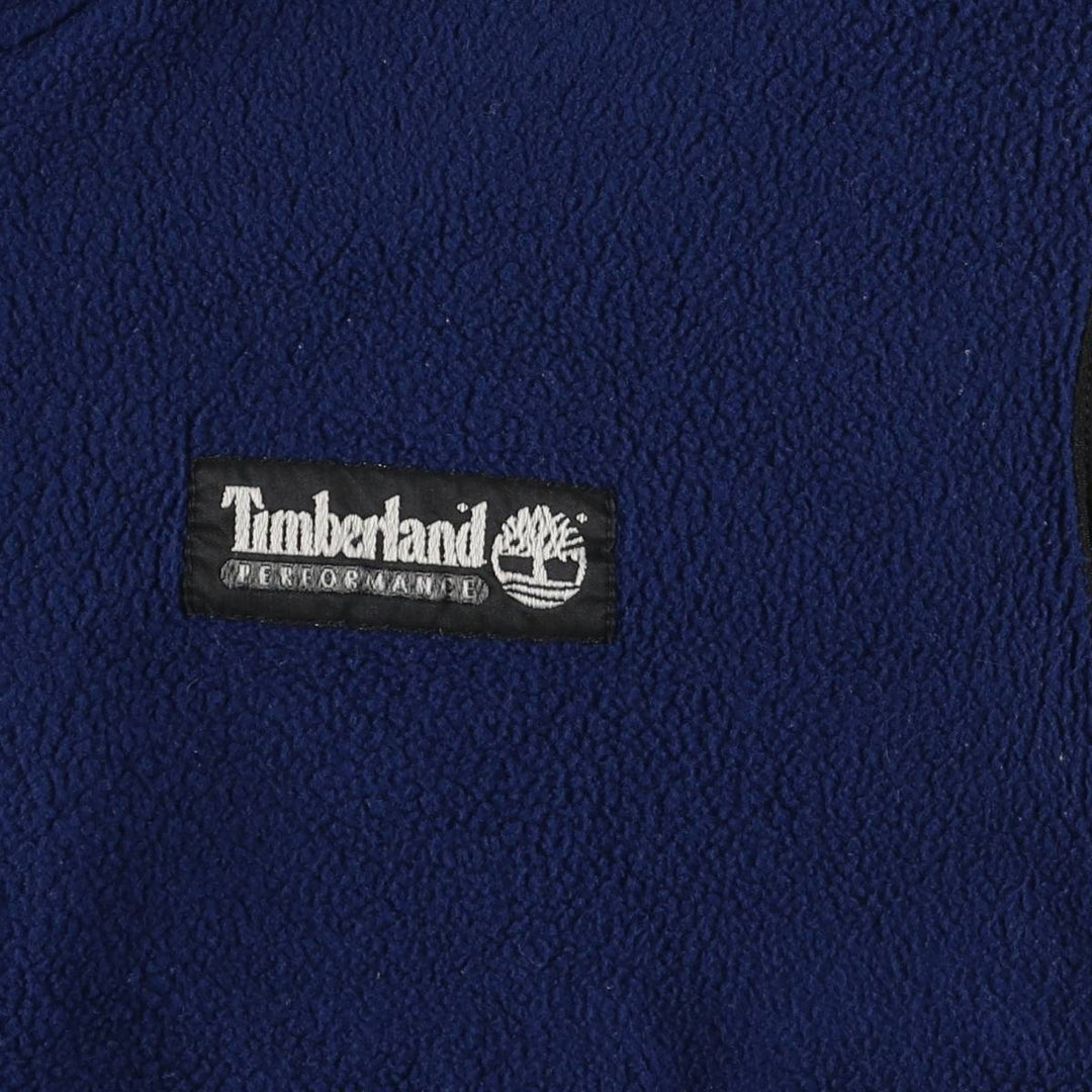 Vintage 90s-00'S Timberland Performance Fleece Vest, Made in USA, Men's Size Large polyester navy blue type Vintage Second Hand