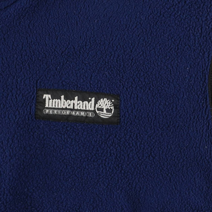 Vintage 90s-00'S Timberland Performance Fleece Vest, Made in USA, Men's Size Large polyester navy blue type Vintage Second Hand
