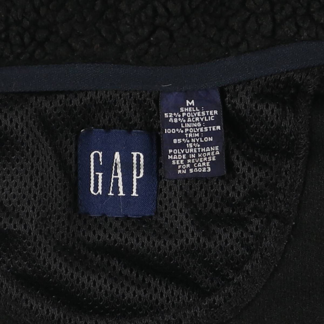 90'S GAP Vintage Fleece Vest, Men's Size Medium polyester black type Vintage Second Hand