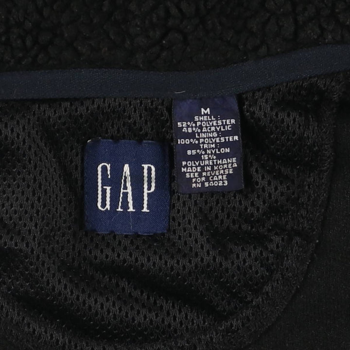 90'S GAP Vintage Fleece Vest, Men's Size Medium polyester black type Vintage Second Hand