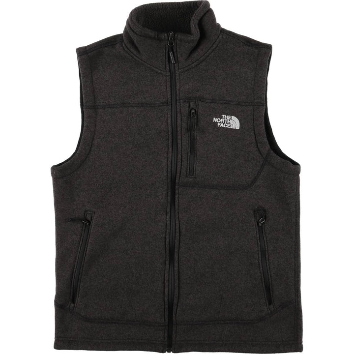 The North Face fleece vest, men's size M polyester Charcoal Vintage Second Hand