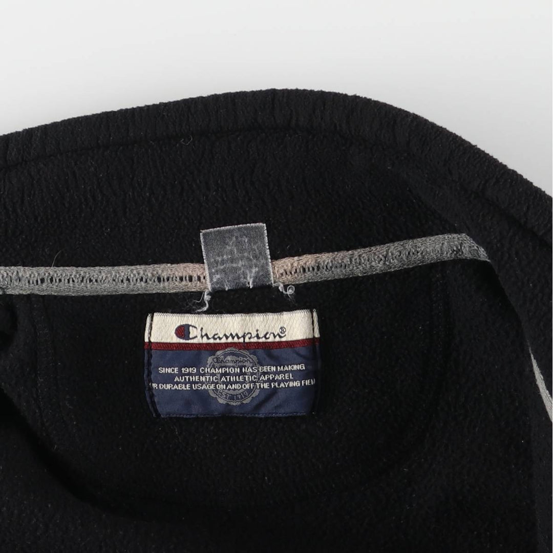 00'S Champion fleece vest, men's size L unclear black type Vintage Second Hand