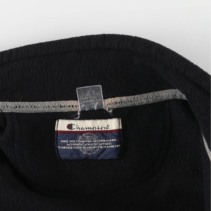 00'S Champion fleece vest, men's size L unclear black type Vintage Second Hand