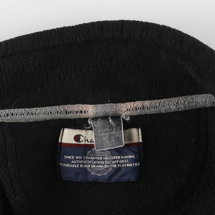 00'S Champion fleece vest, men's size L unclear black type Vintage Second Hand