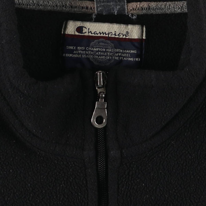 00'S Champion fleece vest, men's size L unclear black type Vintage Second Hand