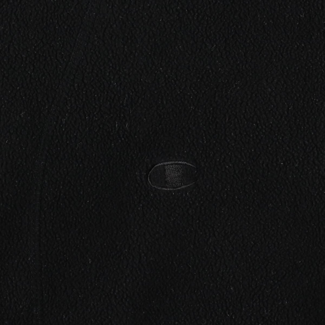 00'S Champion fleece vest, men's size L unclear black type Vintage Second Hand