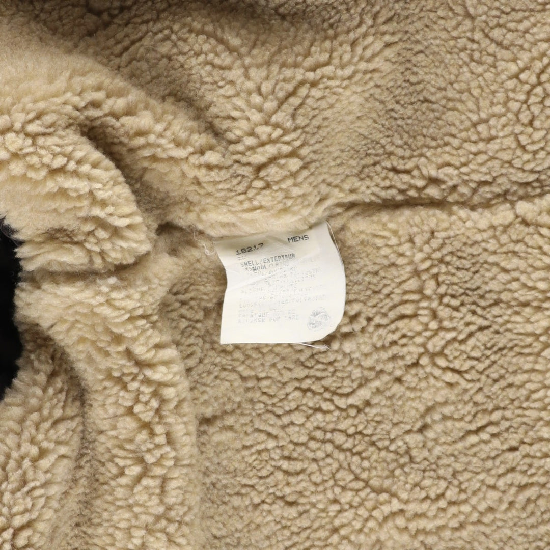 2000'S WOOLRICH Buffalo Check Wool Boa Jacket, Made in USA, Men's Size M wool Beige type Vintage Second Hand