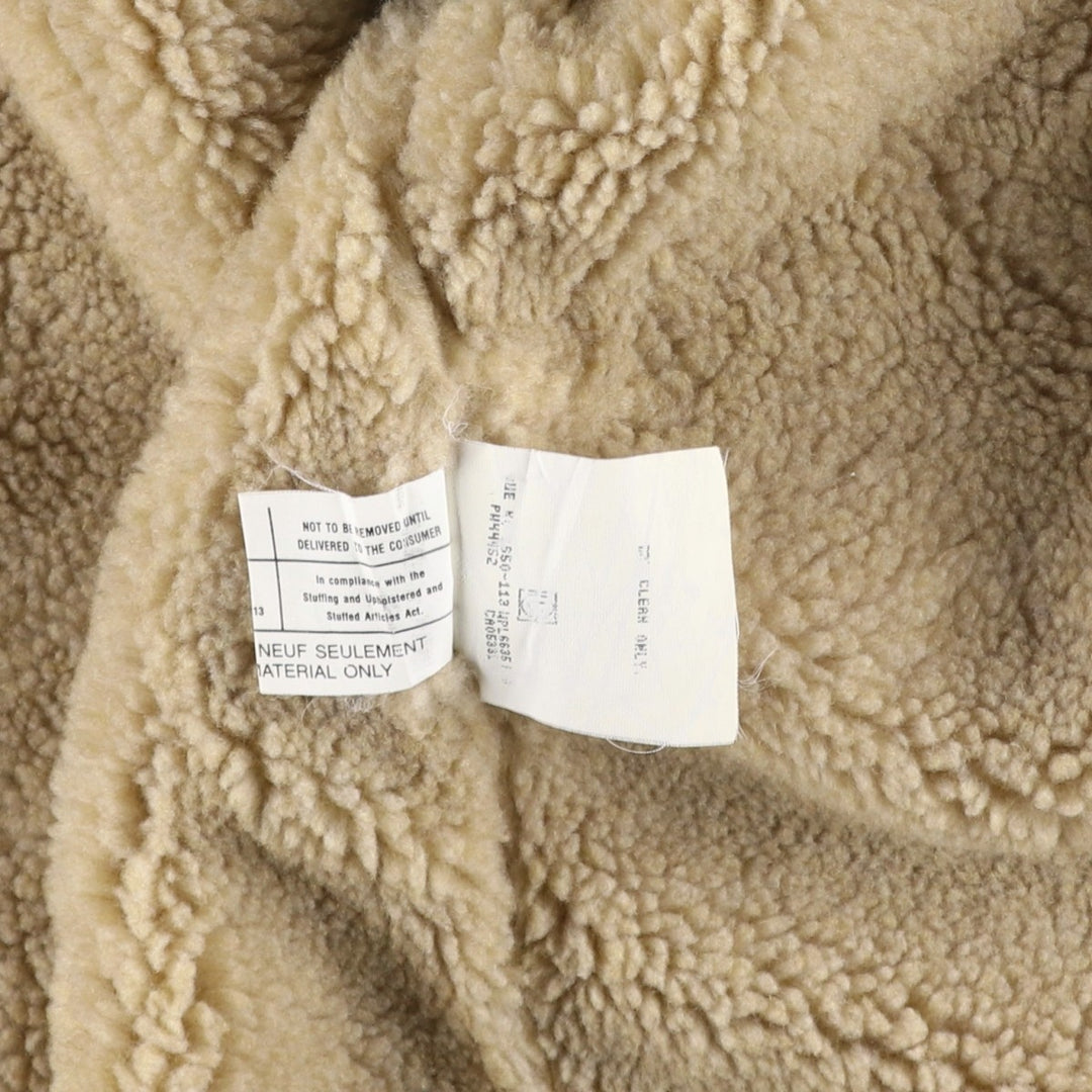 2000'S WOOLRICH Buffalo Check Wool Boa Jacket, Made in USA, Men's Size M wool Beige type Vintage Second Hand