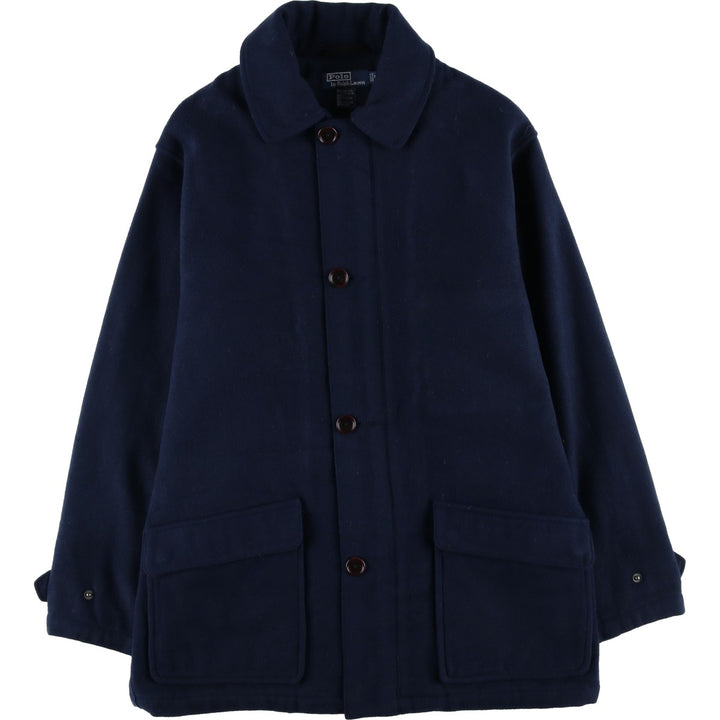 Ralph Lauren POLO by Ralph Lauren padded wool jacket, men's size M wool navy blue type Vintage Second Hand