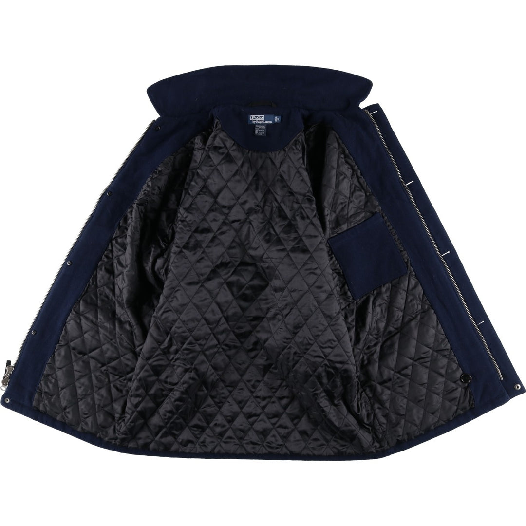 Ralph Lauren POLO by Ralph Lauren padded wool jacket, men's size M wool navy blue type Vintage Second Hand