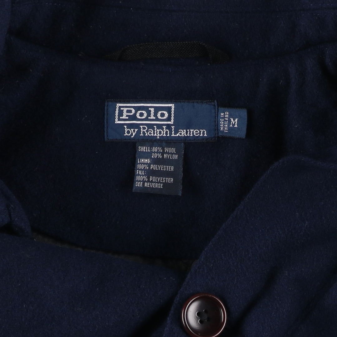 Ralph Lauren POLO by Ralph Lauren padded wool jacket, men's size M wool navy blue type Vintage Second Hand
