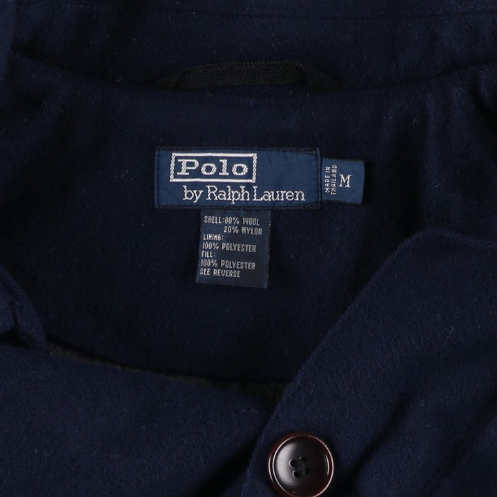 Ralph Lauren POLO by Ralph Lauren padded wool jacket, men's size M wool navy blue type Vintage Second Hand