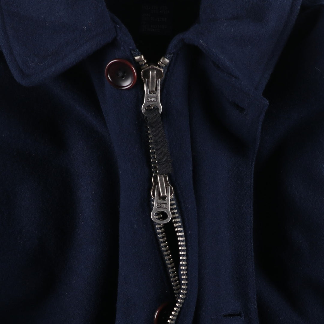 Ralph Lauren POLO by Ralph Lauren padded wool jacket, men's size M wool navy blue type Vintage Second Hand