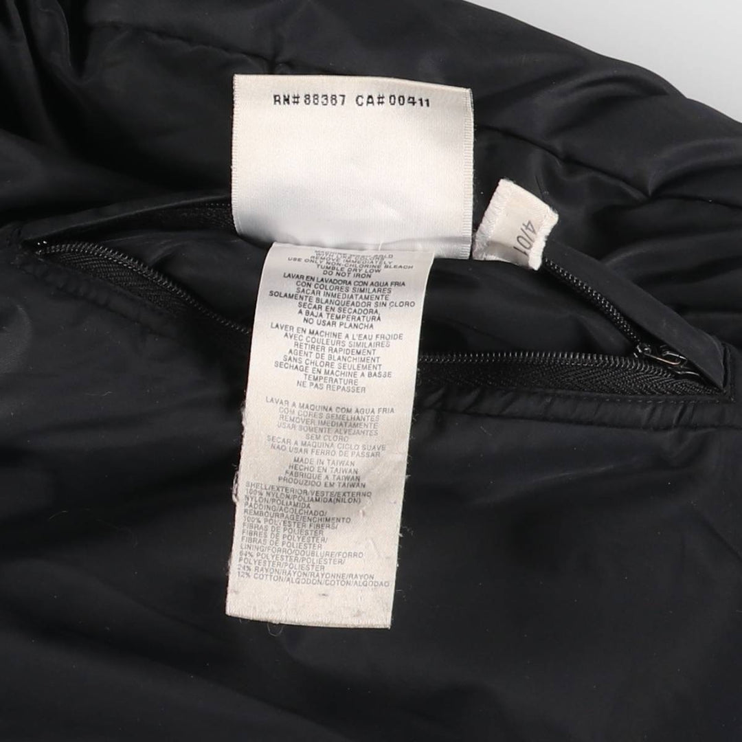 2000'S adidas reversible back logo padded hoodie/puffer jacket, men's size M Nylon black type Vintage Second Hand