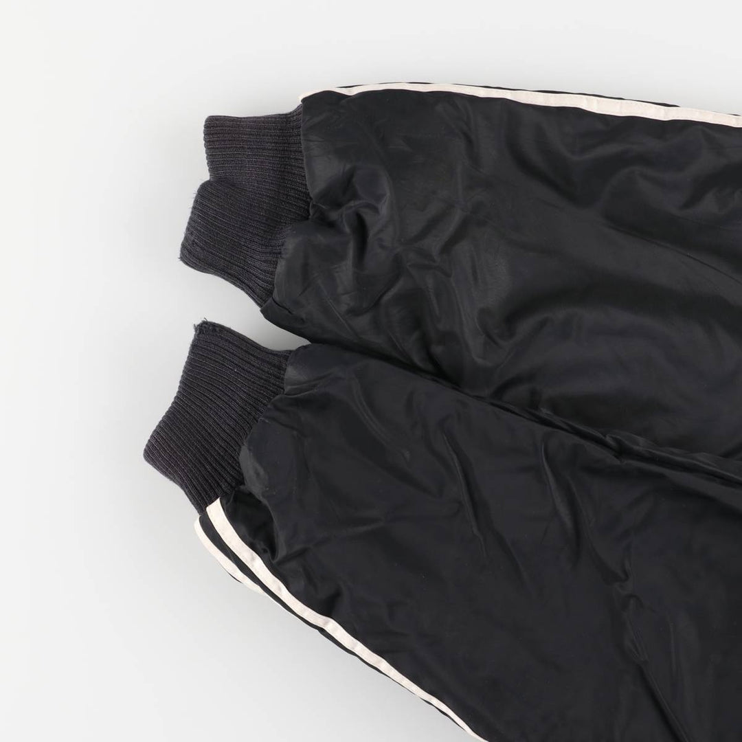 2000'S adidas reversible back logo padded hoodie/puffer jacket, men's size M Nylon black type Vintage Second Hand