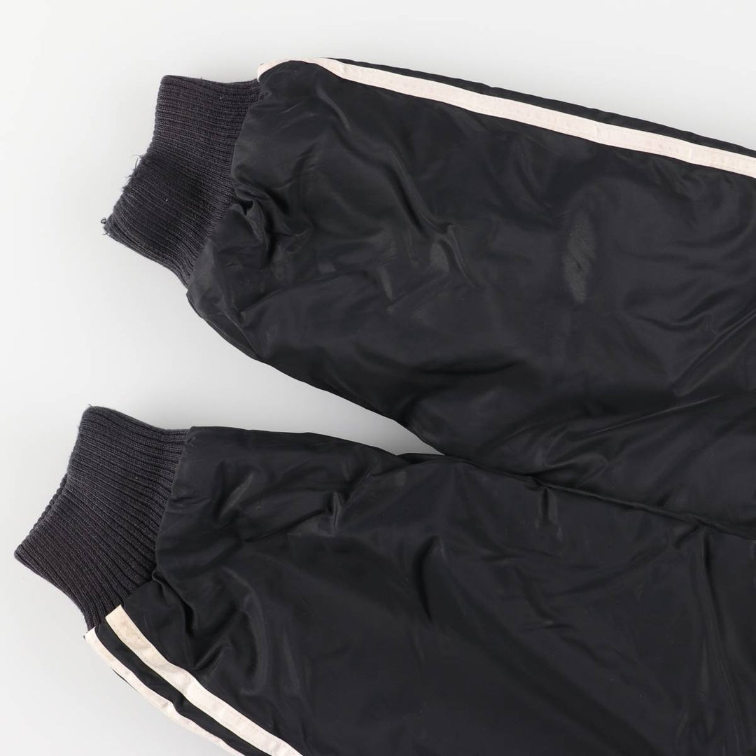 2000'S adidas reversible back logo padded hoodie/puffer jacket, men's size M Nylon black type Vintage Second Hand