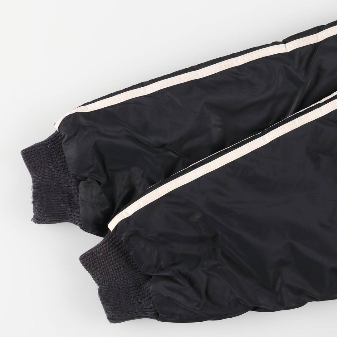 2000'S adidas reversible back logo padded hoodie/puffer jacket, men's size M Nylon black type Vintage Second Hand