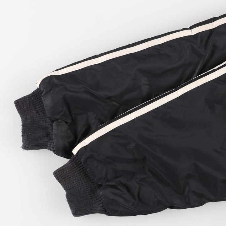 2000'S adidas reversible back logo padded hoodie/puffer jacket, men's size M Nylon black type Vintage Second Hand