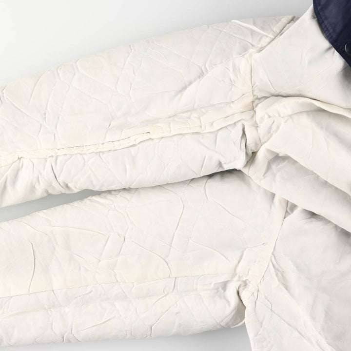 90'S Starter Padded Nylon Varsity Jacket, Made in USA, Men's Size L Nylon navy blue type Vintage Second Hand