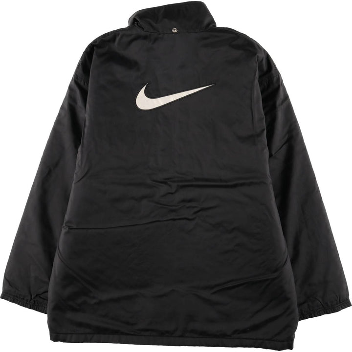90'S Nike Back Logo Padded Puffer Jacket Men's Medium Vintage Nylon black type Vintage Second Hand