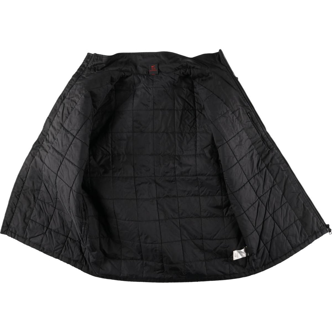 90'S Nike Back Logo Padded Puffer Jacket Men's Medium Vintage Nylon black type Vintage Second Hand