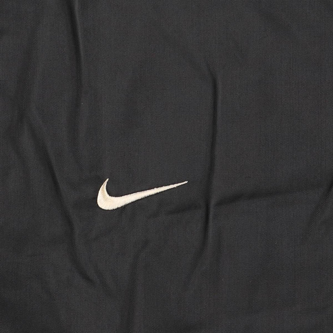 90'S Nike Back Logo Padded Puffer Jacket Men's Medium Vintage Nylon black type Vintage Second Hand